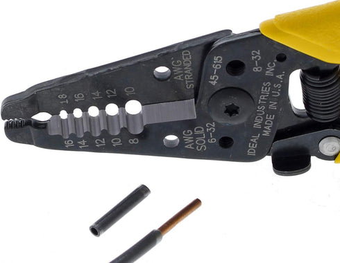 IDEAL Electrical Reflex Super T Stripper, 8-18 AWG Solid, Yellow, with Textured Grips