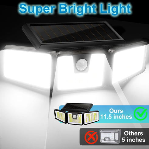 2 Pack 233 3 270 IP65 AmeriTop Solar Lights Outdoor, LED High Brightness Cordless Solar Motion Sensor Lights;