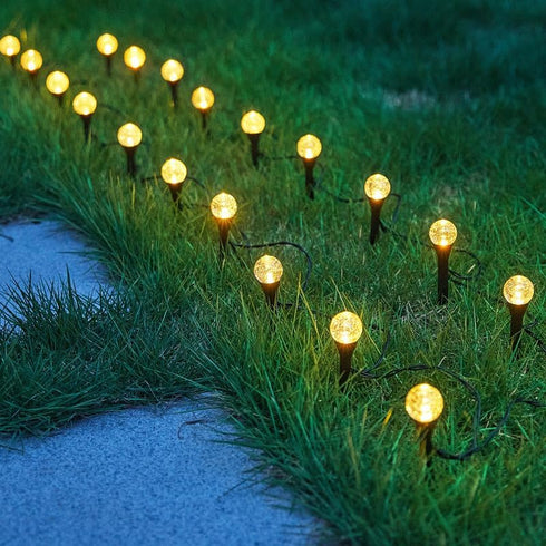 EFYUE 20 16.4ft 8 Solar String Lights for OutsideOutdoor String Light LED Lighting Modes Waterproof for Garden