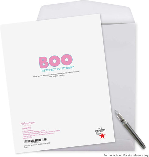 The Best Card Company Jumbo Valentine's Day Card (8.5 x 11 Inch) - Boo My Valentine Vday Greeting Card