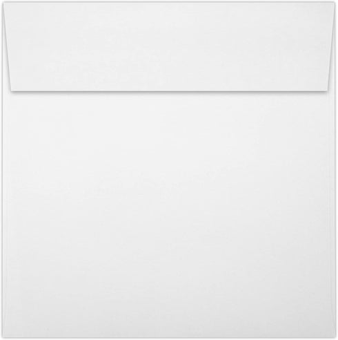 LUXPaper Square Invitation Envelopes - Peel & Press, 6" x 6", White, 100% Recycled, 80lb. Text, 50 Qty