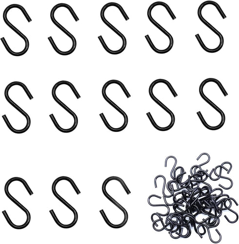 T Tulead 40PCS Mini Hanger Hooks, Light Duty S Hooks Iron Jewelry Hanging Hook 1"x0.7"