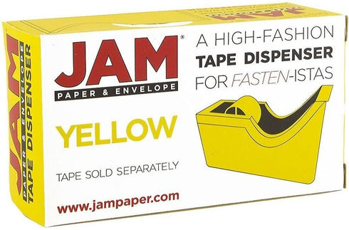 JAM PAPER Office & Desk Sets - 1 Stapler & 1 Tape Dispenser - Yellow - 2/Pack