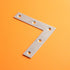 10 Pack (80x80mm) Stainless Steel L Shape Flat Corner Brace Bracket for Wood, Metal Fixing Joining Support Brace