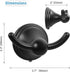 FILTA Wall Mounted Towel Hooks for Bathrooms, Matte Black Bath Towel Hook (2 Pack)
