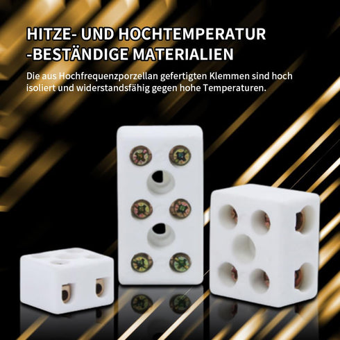 4 30A 250V 5.5mm Situations(1pcs) Way Ceramics Terminal Blocks, High Temp Porcelain Ceramic Connectors with Inlet