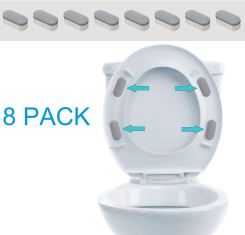 8 8 iFealClear Pcs Universal Toilet Seat Bumpers for Bidet, Toilet Lid Rubber Bumpers for Changing Heights, Strong