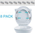8 8 iFealClear Pcs Universal Toilet Seat Bumpers for Bidet, Toilet Lid Rubber Bumpers for Changing Heights, Strong