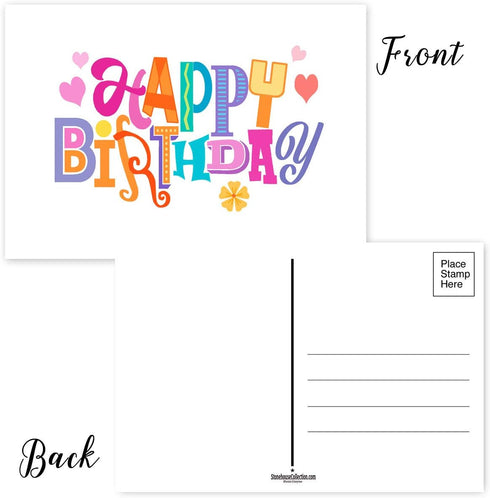 Stonehouse Collection Fun Happy Birthday Cards - Boxed Assorted Birthday Postcards Set of 40