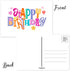 Stonehouse Collection Fun Happy Birthday Cards - Boxed Assorted Birthday Postcards Set of 40