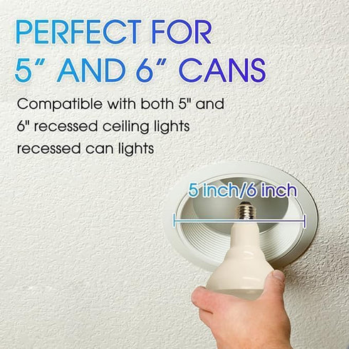 Energetic BR30 LED Recessed Light Bulb, 9W=75W, 2700K Soft White, 900LM, Dimmable Ceiling Flood Light, 2 Pack