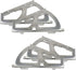 Coshar 4Pcs 1 Layers Shoes Drawer Hinges Stainless Steel Fan Shape Shoe