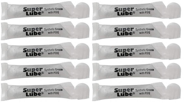 10 x Super Lube 82340 Multi Purpose Synthetic Grease, USDA Dielectric PTFE, 1 ml