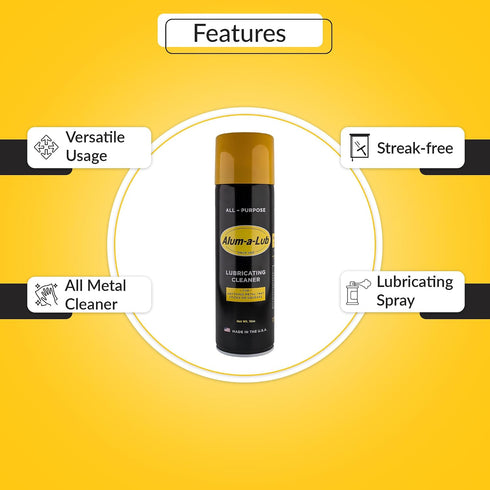 15 Oz Brixwell Alum-A-Lub All Purpose Lubricating Cleaner for All Metals - Can, Aluminum Lubricant, Metal Cleaner, Rust
