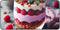 GENERIC Raspberry Parfait Desk Mat with Violet Granola and Peach Yogurt Theme -