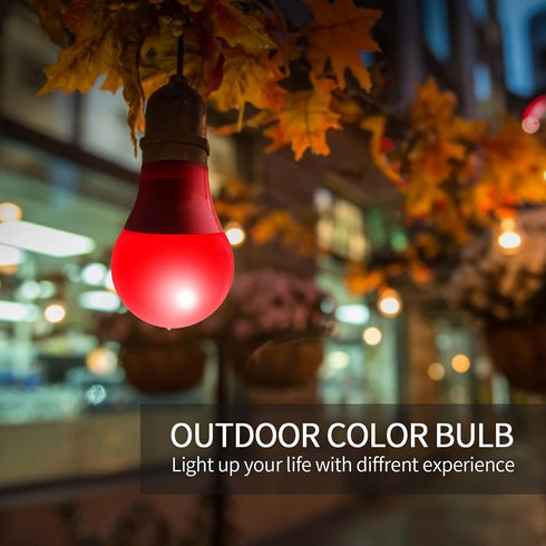 Colored Light Bulbs, 6 Pack - 9W (60W Equivalent) E26 Base for Halloween Christmas Party Lighting