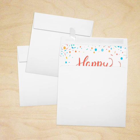 LUXPaper Square Invitation Envelopes | 6" x 6" | Peel & Press | 80lb. Text | Bright White | 50 Qty