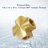 Midanya 1/4 x 1/4 x 1/4 x 1/4 Inch NPT Female Thread Adapter, Cross Pipe Fitting Barstock Cross 4 Way Connector Brass