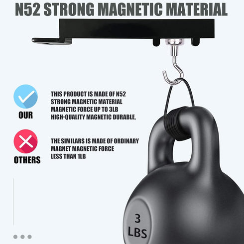 Magnetic Tool Hook for Wall Installation