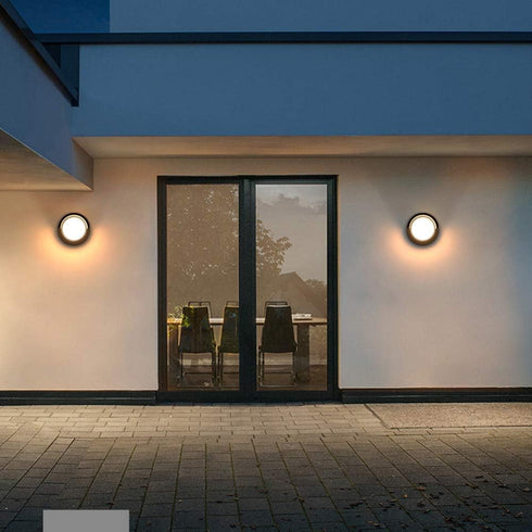 8W 3000K Pathson Outdoor Wall Sconces LED Lights Waterproof Exterior Sconces Up and Down Lighting for Porch Courtyards