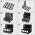 SAYEEC 4 Compartment File Holder, Plastic Magazine Organizer with Blank Labels for A5 Notebook Storage