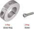 2pcs Shaft Collar, 25mm Bore Aluminum Alloy Set Screw Split Clamp-On Collars for Machine Tools