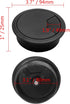 5Pcs 2-3/8" / 60mm Computer Desk Grommet, Plastic Round Hole Wire Cover Organizer, Black
