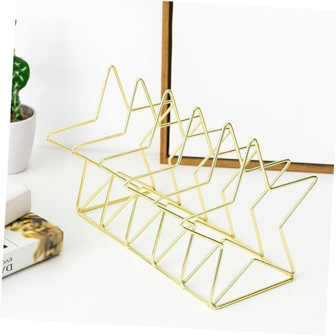 Elegant Gold Iron Bookends for Stylish Home Office Decor