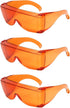 Calabria Fitover Dental Safety Glasses for Teeth Whitening, LED Light Eye Shield Goggles in Blue/Red