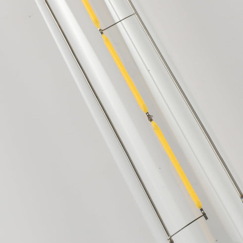 Leools T300 Dimmable LED Tubular Bulb 6W, Long Tube Vintage Filament Bulb, 60W Equivalent, 4000K Daylight, 4 Pack