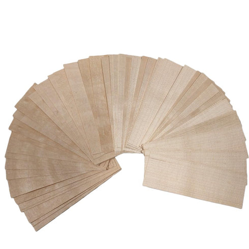 60 Maple Fingerboard Wood Veneer Pack,35 Vertical 25 Cross,Size 5.5" x2",Pre Cut