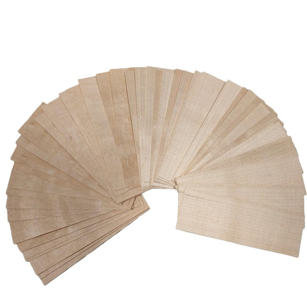 60 Maple Fingerboard Wood Veneer Pack,35 Vertical 25 Cross,Size 5.5" x2",Pre Cut