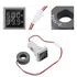 AC Current and Voltage Indicator, 22mm Display Meter, 0-100A 60-500V LED Voltmeter, Current Detector (White)