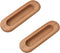 2PCS Oval Wood Recessed Concealed Handle, Sliding Door Handle Wood Cabinet Pulls for Barn Bypass Door