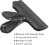 PATIKIL 3 Inch Wide Stainless Steel Clips, 4 Pack Small Black Clamps for Food and Paper