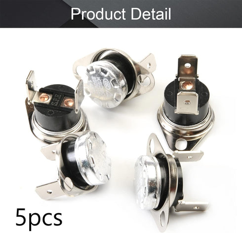 Fielect 5Pcs KSD301 Thermostat 145°C/293°F Normally Closed Snap Disc Limit Control Switch for Microwave
