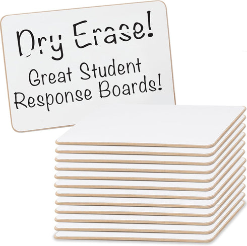 Really Good Stuff Non-Magnetic Dry Erase Boards, Set of 12, 6" x 9", Ideal for Home and School Learning, Reusable