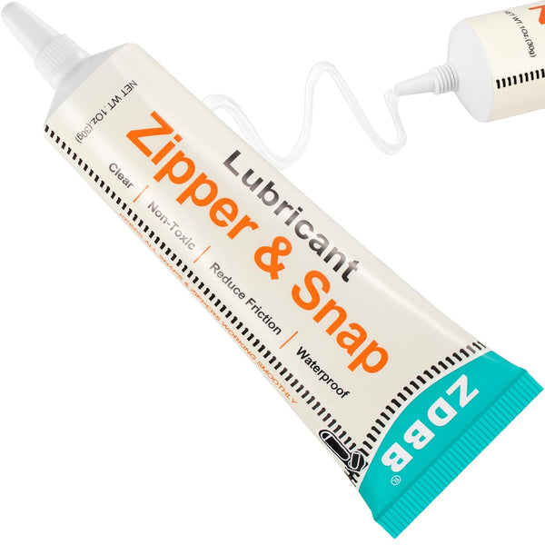 ZDBB Zipper Lubricant Wax for Plastic and Metal Snaps Zippers Lube Clear