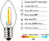 Tsunetani -C7 Bulbs 0.5W 5 E12 2700K 50Lumens 3Pack Edison LED Filament Mini Night Light Replacement Equivalent to Watt