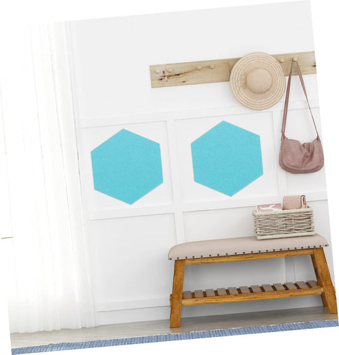 STOBOK 12 Pcs Felt Backdrop Wall Sticker with Self-adhesive Cork Board Tiles for Small Bulletin Board Decor