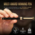 Scriveiner Black Lacquer Rollerball Pen, Luxury Pen with 24K Gold Finish, Schmidt Ink Refill, Best Gift Set for Men