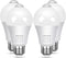 MikeWin Motion Sensor Light Bulbs, Outdoor 4 Packs, 13W (100W Equivalent) Security LED Bulb, E26, A19, 5000K Daylight