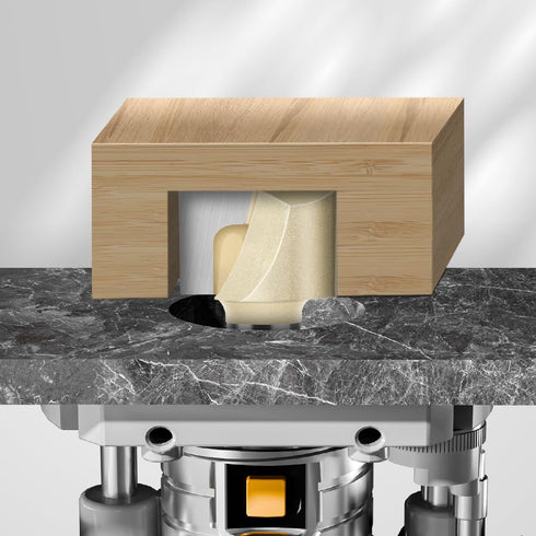 JGZUI 1/2inch 1-1/8"" (1/2inch 1-1/8"" Shank Router Bits, Diameter, Carbide Tipped Cleaning Bottom Bit for Surface