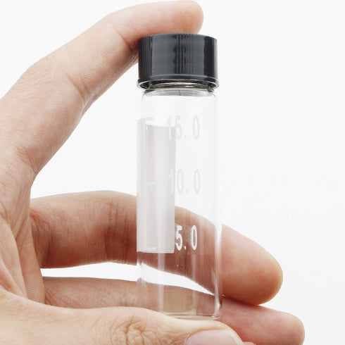 15ml Clear Glass Bottles Pack of 8 Small Liquid Sampling Vials with Write-on Spot and Graduations