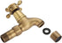 Wall Mounted Faucet, Vintage Solid Brass Single Cold Antique Lever Handle Water Tap for Kitchen Sink Laundry Utility
