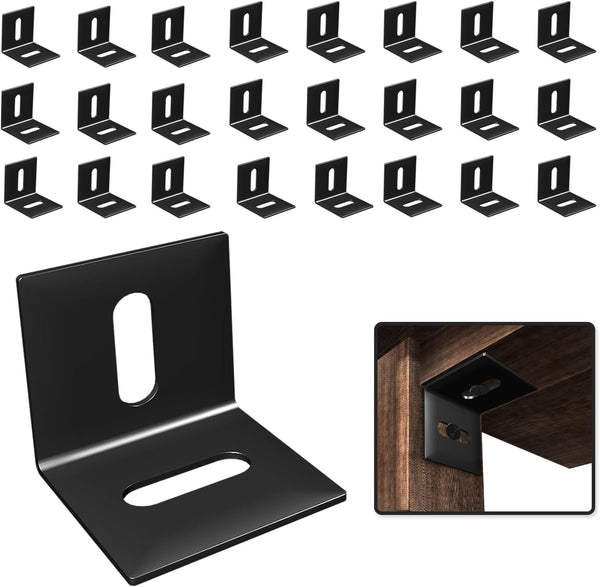 Table Top Fasteners, SEPTCITY 24PCS Adjustable Corner Brackets for Wood, Heavy Duty
