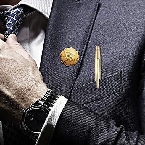 Unibene 12 Pack Slim Gold Ballpoint Pens Black Ink 1 mm - Black ink, Nice Gift for Business Office Students Teachers Wedding Christmas by Unibene