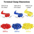 180Pcs Quick Splice Wire Connectors, Solderless Snap Wire Connector, Electrical Wire Splice Connector, Insulated Wire Crimp Connectors Terminal Joint 22-10 AWG