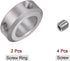 HARFINGTON 2pcs Aluminum Alloy Shaft Collar Set Screw, 14mm Bore, 24mm OD for Wheel Barrow Axle, CNC Machine Tools