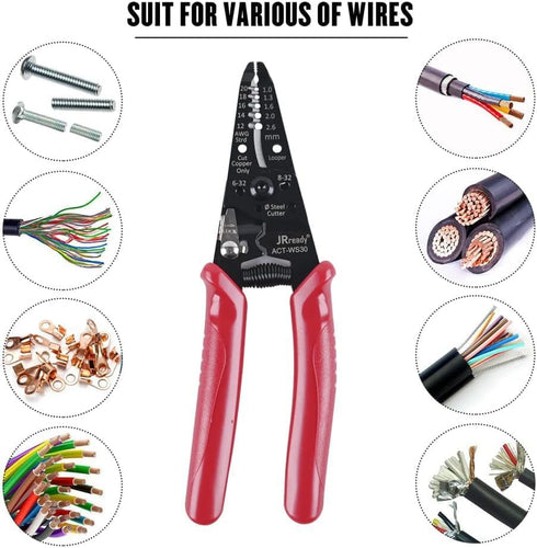 JRready Wire Accessory Tool, Electronic System Connector Application Tool, Multi-Function Precise Stripper